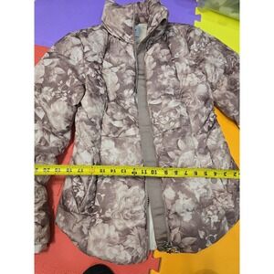 ATHLETA Downtown Printed Down Puffer Jacket Coat Small S Floral Wind...